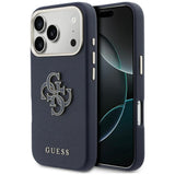 Husa de protectie Guess Hardcase Resin Logo (GUHCP17X5PS4RGGB) compatibil cu iPhone 17 Pro Max, Albastru