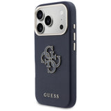 Husa de protectie Guess Hardcase Resin Logo (GUHCP17X5PS4RGGB) compatibil cu iPhone 17 Pro Max, Albastru