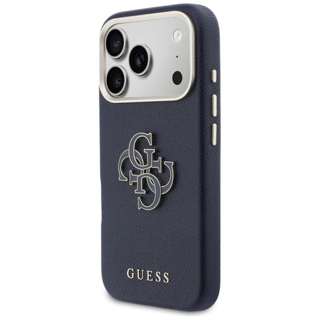 Husa de protectie Guess Hardcase Resin Logo (GUHCP17X5PS4RGGB) compatibil cu iPhone 17 Pro Max, Albastru