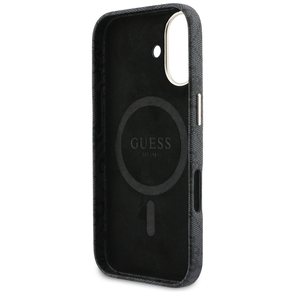 Husa de protectie Guess 4G Script MagSafe (GUHMP17S5P4FWMSK) compatibil cu iPhone 17, Negru