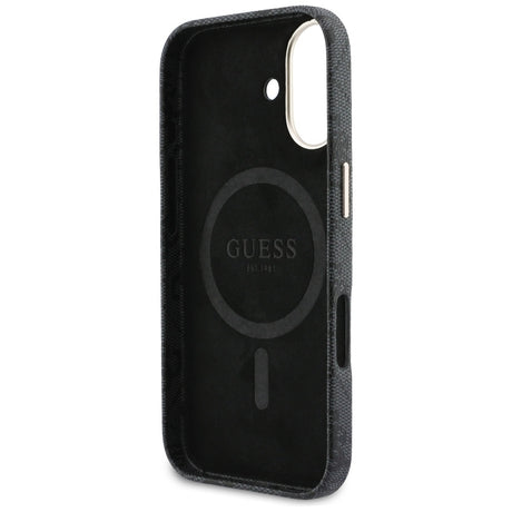 Husa de protectie Guess 4G Script MagSafe (GUHMP17S5P4FWMSK) compatibil cu iPhone 17, Negru