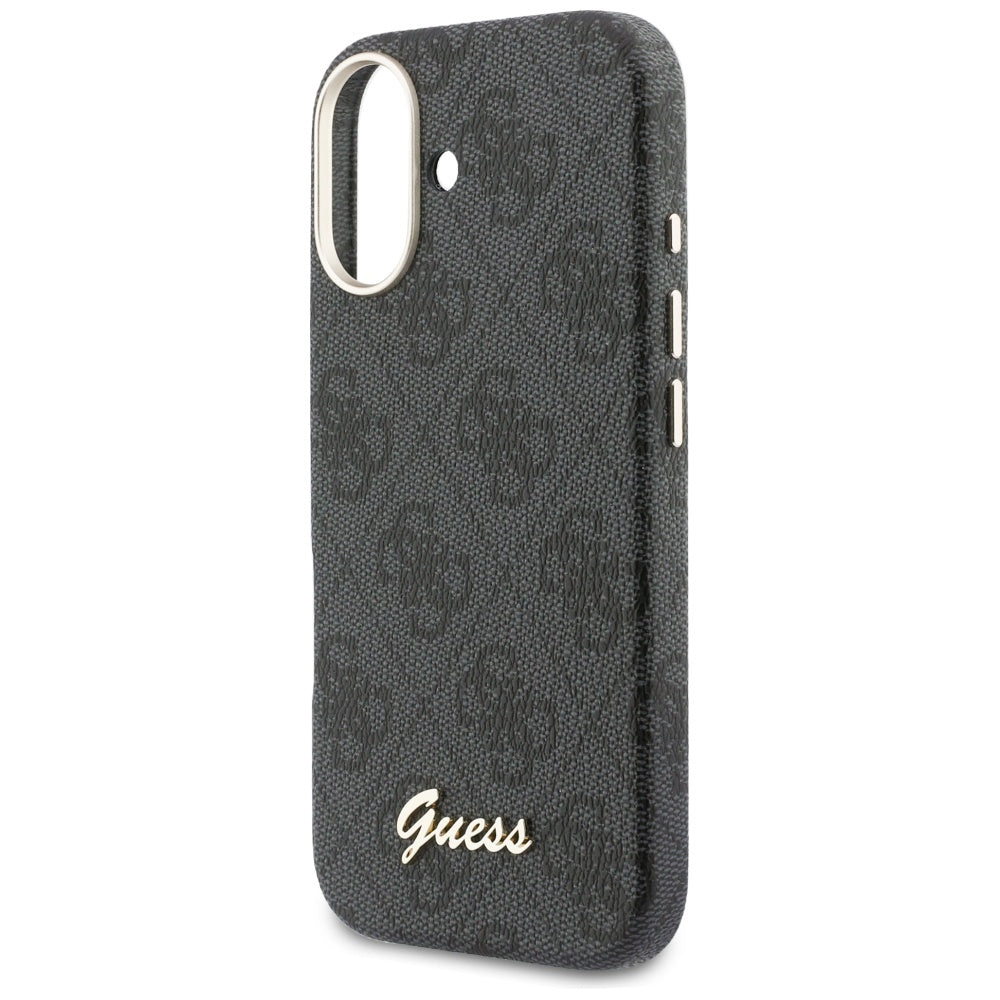Husa de protectie Guess 4G Script MagSafe (GUHMP17S5P4FWMSK) compatibil cu iPhone 17, Negru