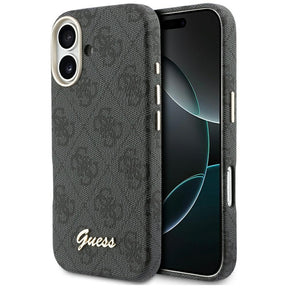 Husa de protectie Guess 4G Script MagSafe (GUHMP17S5P4FWMSK) compatibil cu iPhone 17, Negru