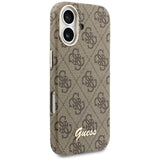 Husa de protectie Guess 4G Script MagSafe (GUHMP17S5P4FWMSW) compatibil cu iPhone 17, Maro