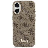 Husa de protectie Guess 4G Script MagSafe (GUHMP17S5P4FWMSW) compatibil cu iPhone 17, Maro