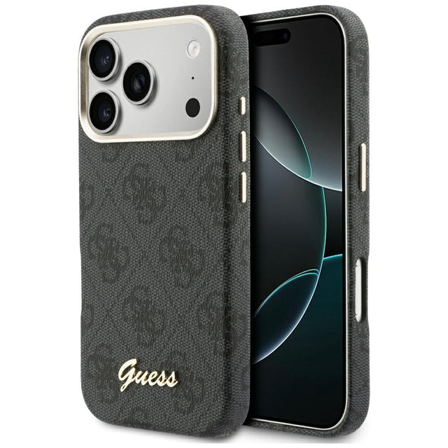 Husa de protectie Guess 4G Script MagSafe (GUHMP17L5P4FWMSK) compatibil cu iPhone 17 Pro, Negru