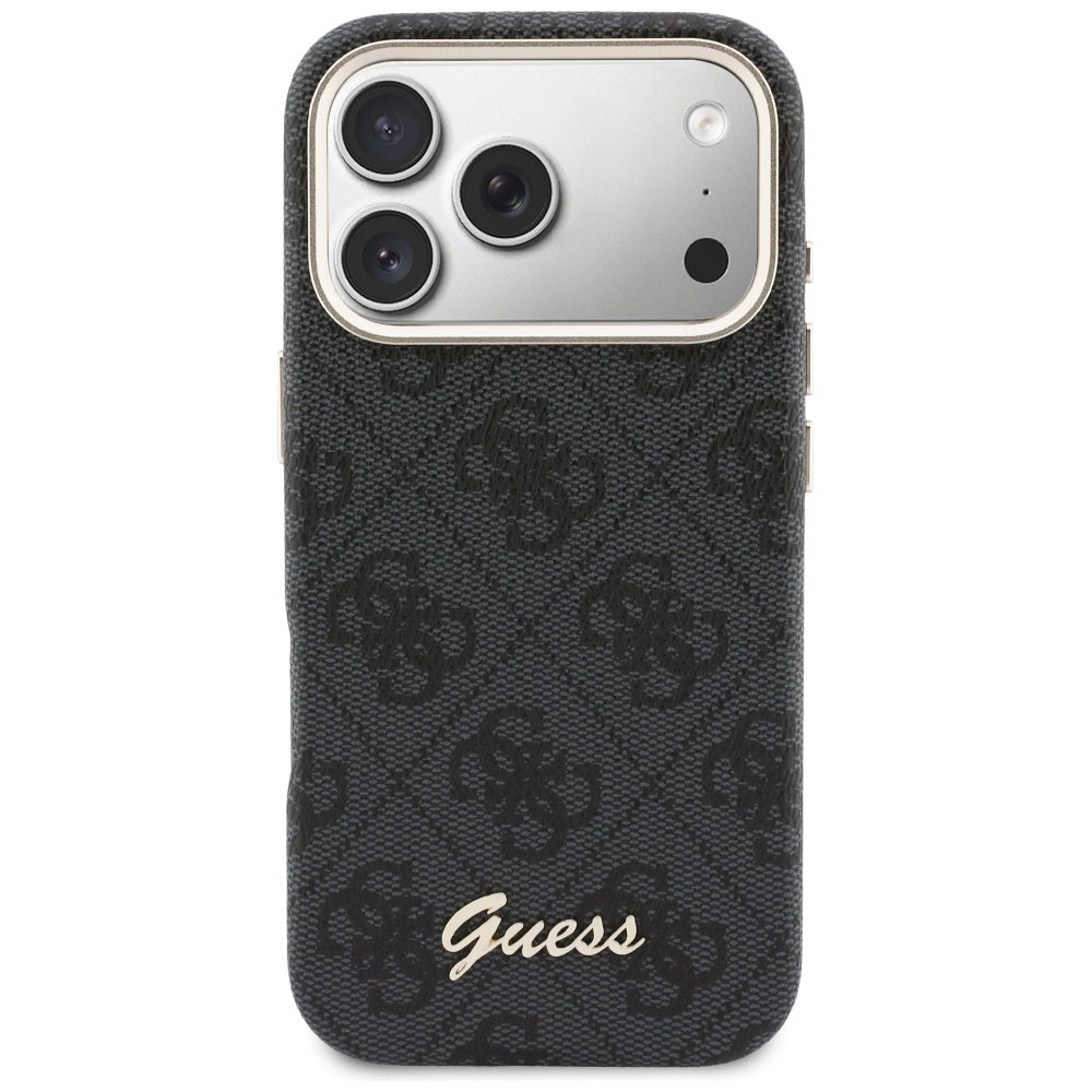 Husa de protectie Guess 4G Script MagSafe (GUHMP17L5P4FWMSK) compatibil cu iPhone 17 Pro, Negru