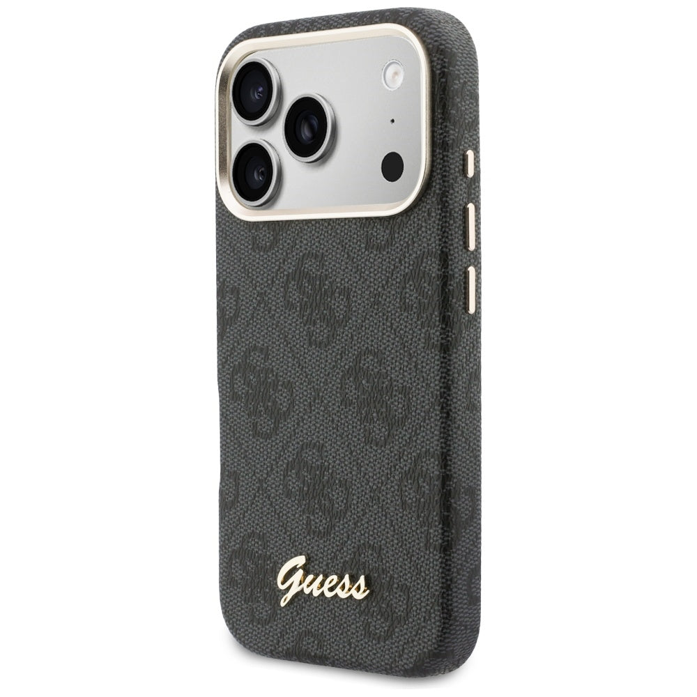 Husa de protectie Guess 4G Script MagSafe (GUHMP17X5P4FWMSK) compatibil cu iPhone 17 Pro Max, Negru