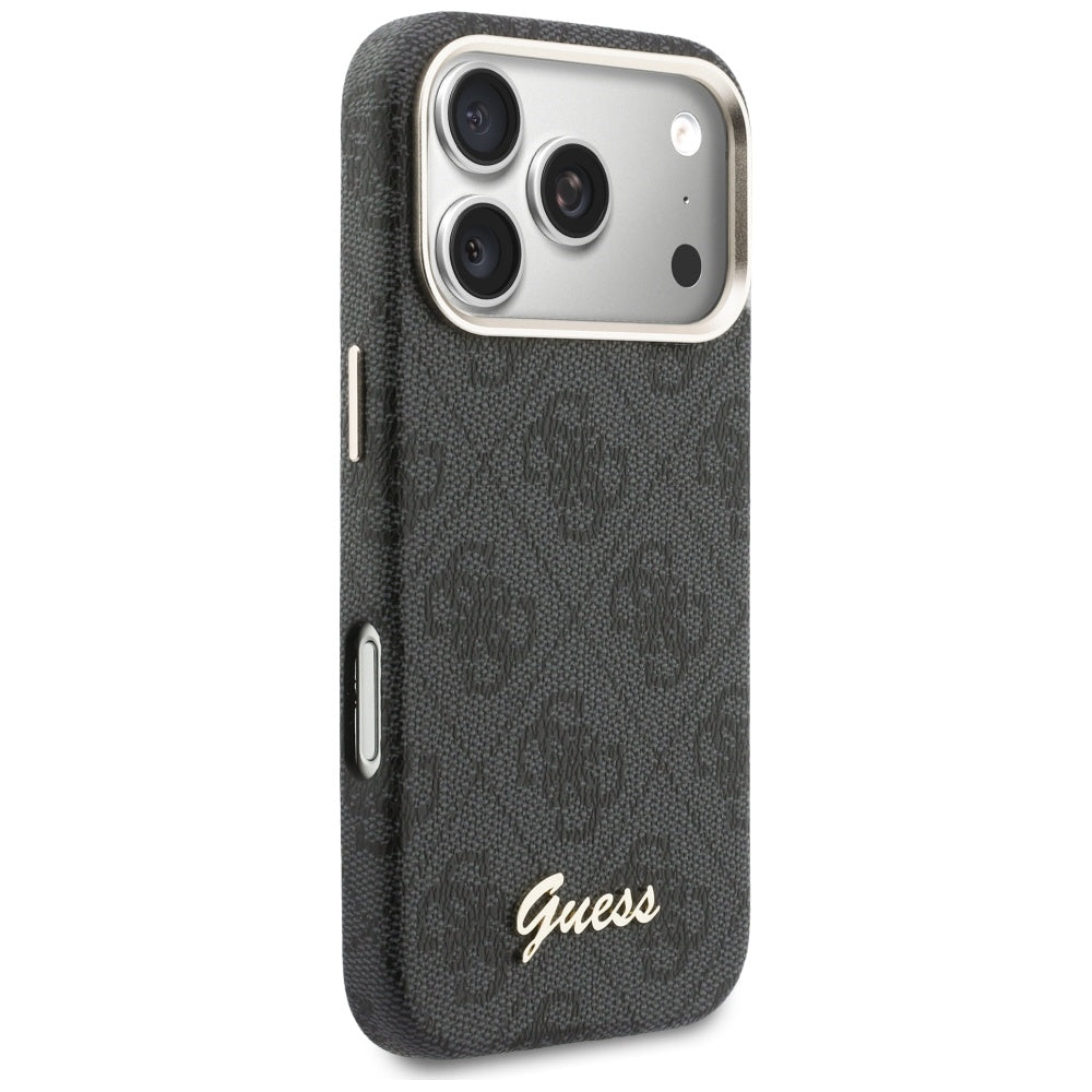 Husa de protectie Guess 4G Script MagSafe (GUHMP17X5P4FWMSK) compatibil cu iPhone 17 Pro Max, Negru
