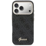 Husa de protectie Guess 4G Script MagSafe (GUHMP17X5P4FWMSK) compatibil cu iPhone 17 Pro Max, Negru