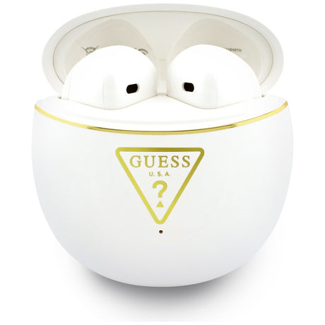 Casti In-ear, BT, TWS - Guess Script Print (GUTWSA15HETH) - White