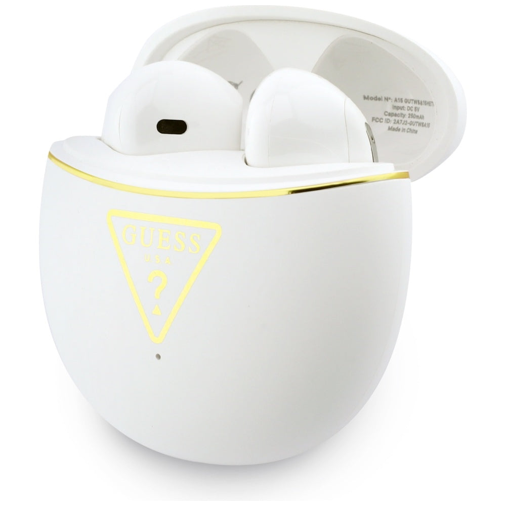 Casti In-ear, BT, TWS - Guess Script Print (GUTWSA15HETH) - White