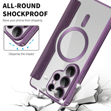 Husa de protectie Techsuit SmartMag Book compatibil cu Samsung Galaxy S26 Ultra, Mov