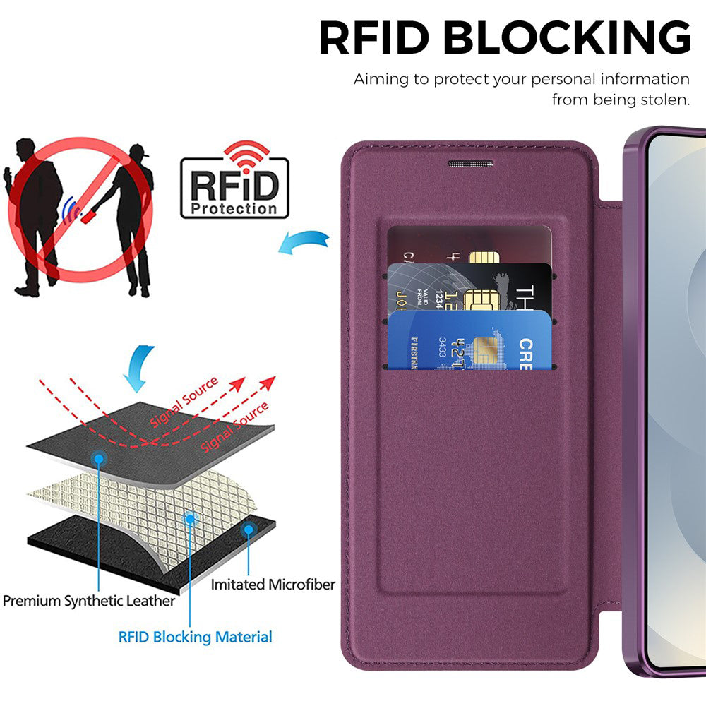 Husa de protectie Techsuit SmartMag Book compatibil cu Samsung Galaxy S26 Ultra, Mov
