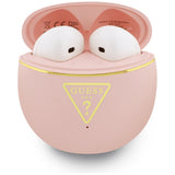 Casti Guess Script Print (GUTWSA15HETP), In-ear, Bluetooth, TWS, Small Round Design, Roz