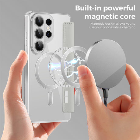 Husa de protectie Techsuit SmartMag Book compatibil cu Samsung Galaxy S26 Ultra, Gri