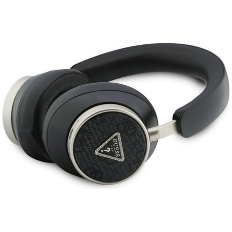 Casti Guess Wireless 4G Triangle Logo (GUBHC15P4MRCTK), Bluetooth, ENC Technology, Over-ear, Eco Leather, Negru