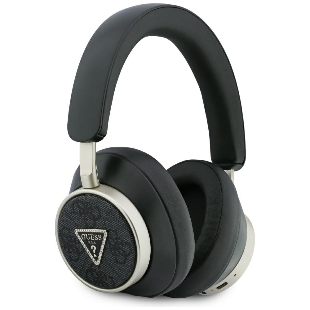 Casti Guess Wireless 4G Triangle Logo (GUBHC15P4MRCTK), Bluetooth, ENC Technology, Over-ear, Eco Leather, Negru
