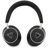 Casti Guess Wireless 4G Triangle Logo (GUBHC15P4MRCTK), Bluetooth, ENC Technology, Over-ear, Eco Leather, Negru