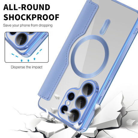 Husa de protectie Techsuit SmartMag Book compatibil cu Samsung Galaxy S26 Ultra, Albastru Deschis