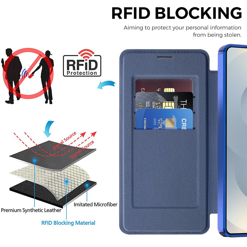 Husa de protectie Techsuit SmartMag Book compatibil cu Samsung Galaxy S26 Ultra, Albastru