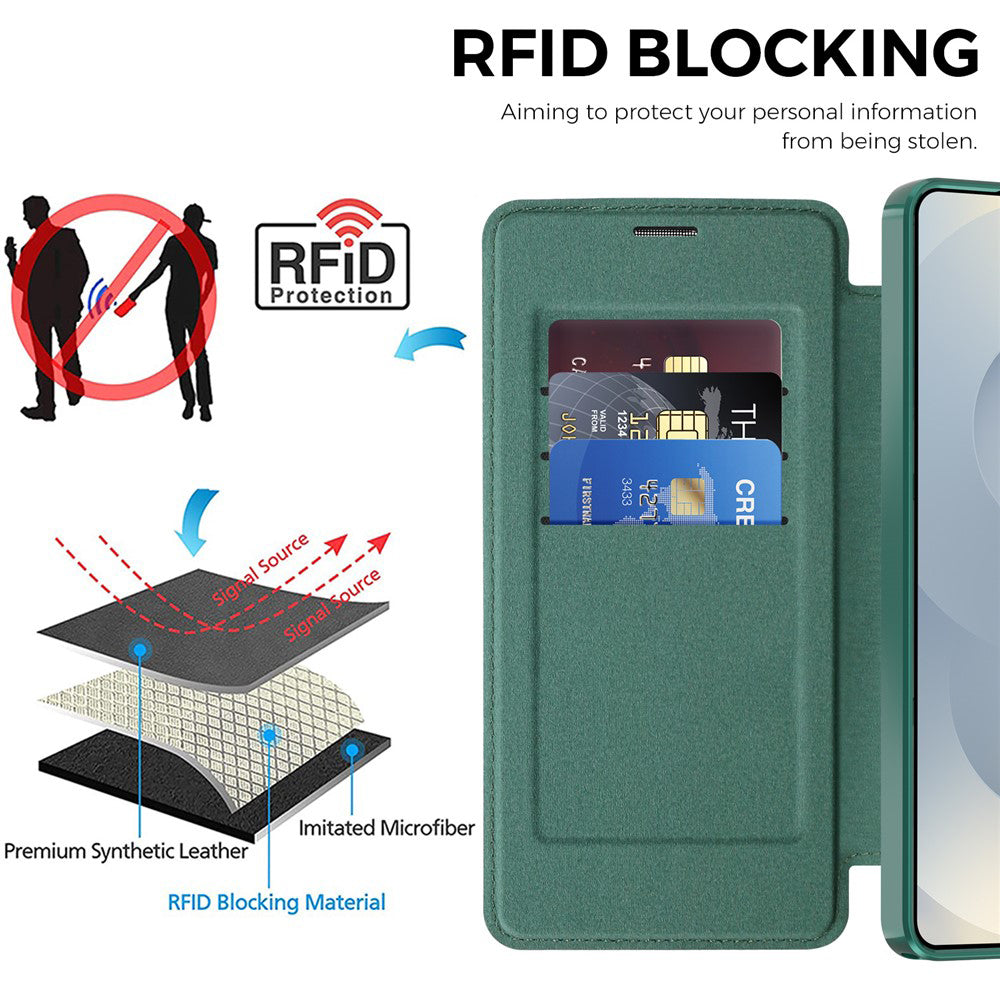 Husa de protectie Techsuit SmartMag Book compatibil cu Samsung Galaxy S26 Ultra, Verde