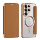Husa de protectie Techsuit SmartMag Book compatibil cu Samsung Galaxy S26 Ultra, Maro