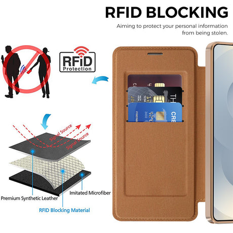 Husa de protectie Techsuit SmartMag Book compatibil cu Samsung Galaxy S26 Ultra, Maro