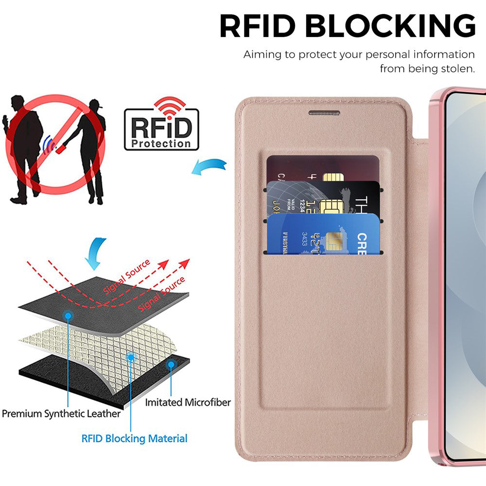 Husa de protectie Techsuit SmartMag Book compatibil cu Samsung Galaxy S26 Ultra, Roz