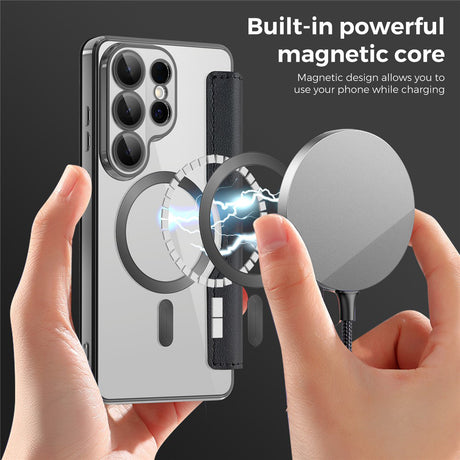 Husa de protectie Techsuit SmartMag Book compatibil cu Samsung Galaxy S26 Ultra, Negru