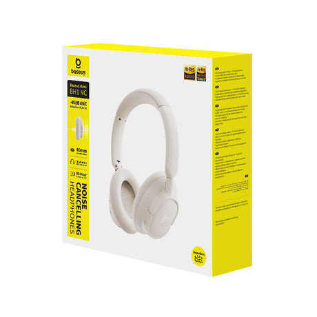 Casti Baseus Bass BH1 NC (A0203702), Bluetooth 6.0 ANC, Alb