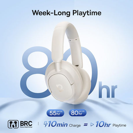 Casti Baseus Bass BH1 NC (A0203702), Bluetooth 6.0 ANC, Alb