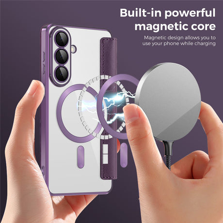 Husa de protectie Techsuit SmartMag Book compatibil cu Samsung Galaxy S26 Plus, Mov