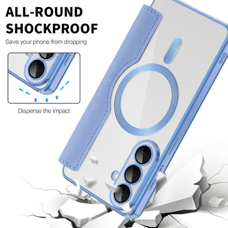 Husa de protectie Techsuit SmartMag Book compatibil cu Samsung Galaxy S26 Plus, Albastru Deschis