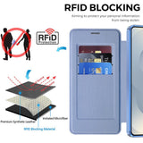 Husa de protectie Techsuit SmartMag Book compatibil cu Samsung Galaxy S26 Plus, Albastru Deschis