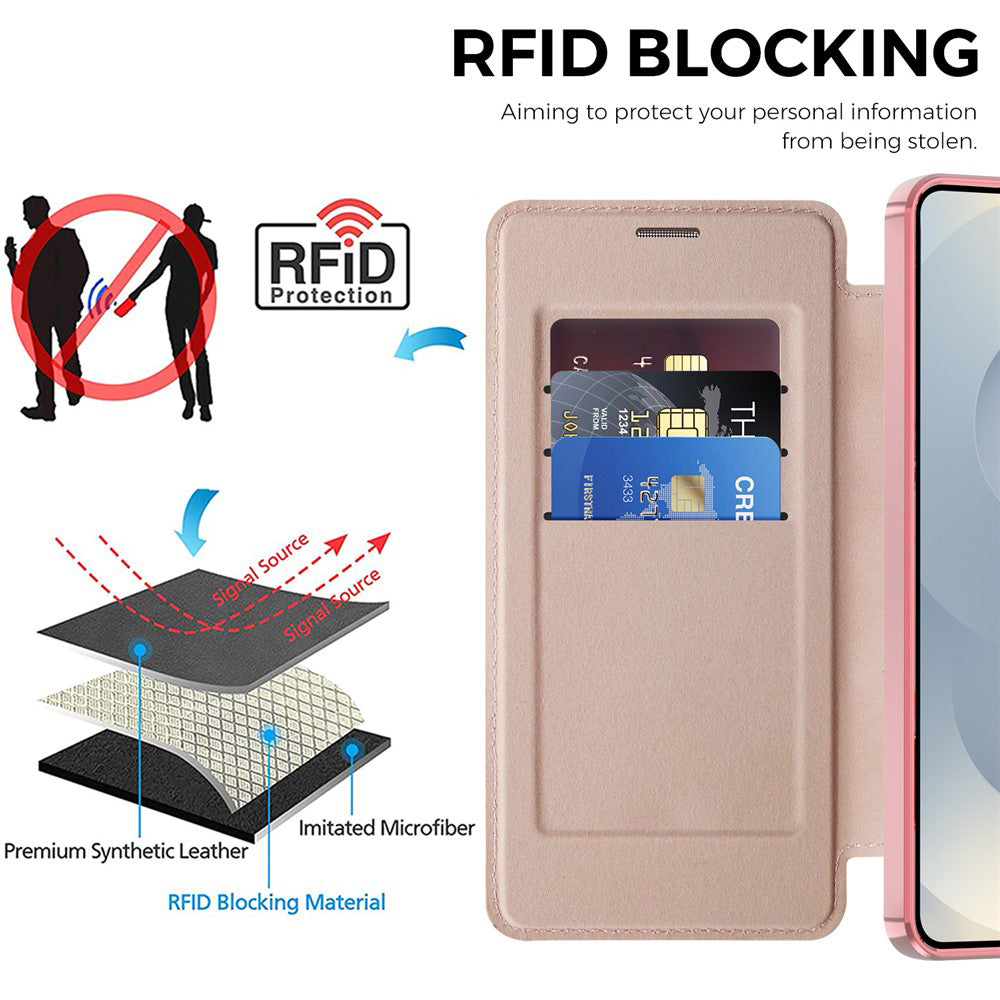 Husa de protectie Techsuit SmartMag Book compatibil cu Samsung Galaxy S26 Plus, Roz