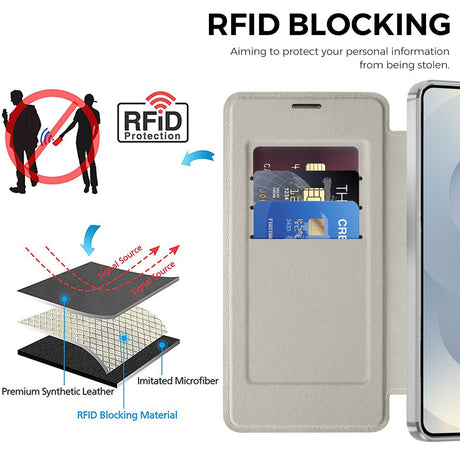 Husa de protectie Techsuit SmartMag Book compatibil cu Samsung Galaxy S26, Gri