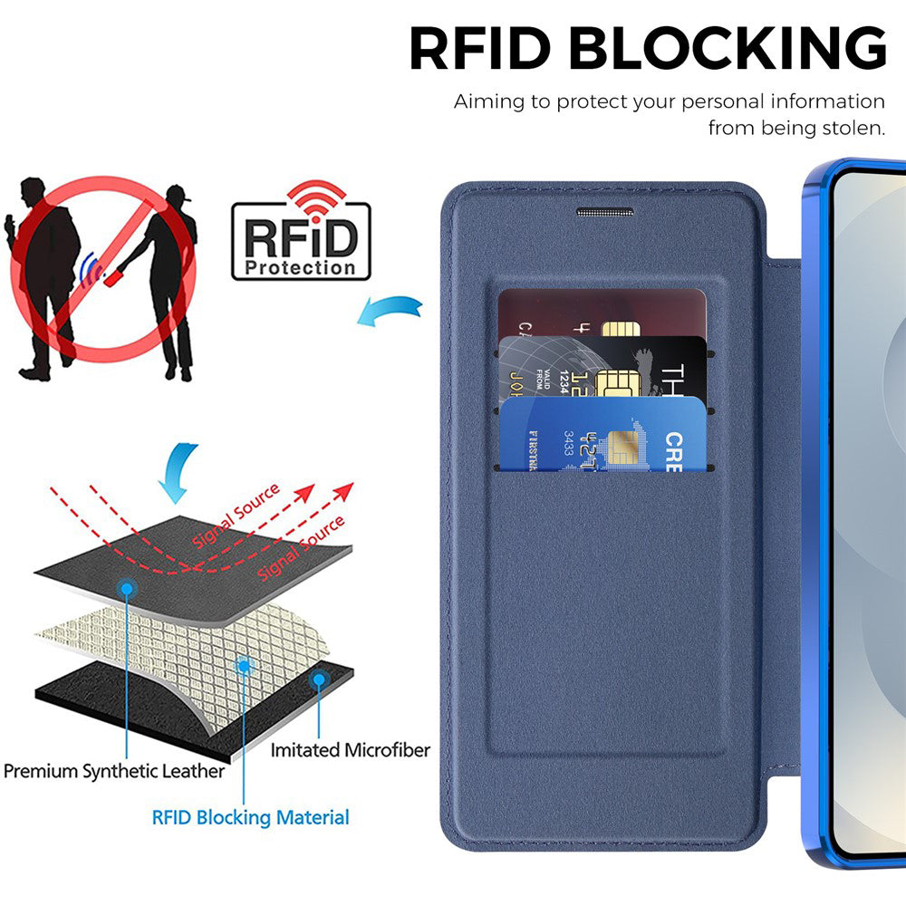 Husa de protectie Techsuit SmartMag Book compatibil cu Samsung Galaxy S26, Albastru