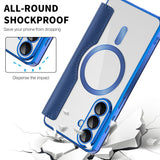 Husa de protectie Techsuit SmartMag Book compatibil cu Samsung Galaxy S26, Albastru