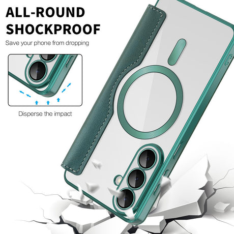 Husa de protectie Techsuit SmartMag Book compatibil cu Samsung Galaxy S26, Verde