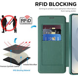 Husa de protectie Techsuit SmartMag Book compatibil cu Samsung Galaxy S26, Verde