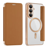 Husa de protectie Techsuit SmartMag Book compatibil cu Samsung Galaxy S26, Maro