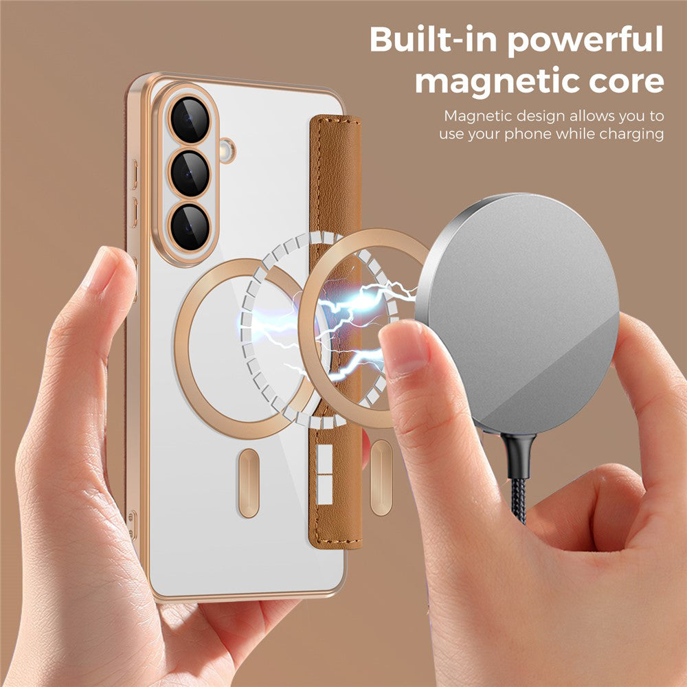Husa de protectie Techsuit SmartMag Book compatibil cu Samsung Galaxy S26, Maro
