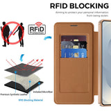 Husa de protectie Techsuit SmartMag Book compatibil cu Samsung Galaxy S26, Maro