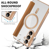 Husa de protectie Techsuit SmartMag Book compatibil cu Samsung Galaxy S26, Maro