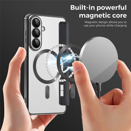 Husa de protectie Techsuit SmartMag Book compatibil cu Samsung Galaxy S26, Negru