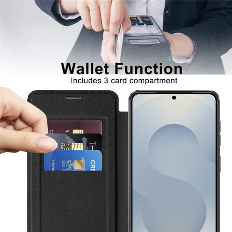 Husa de protectie Techsuit SmartMag Book compatibil cu Samsung Galaxy S26, Negru