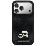 Husa de protectie Karl Lagerfeld Hardcase Rhinestone with K&C Pin (KLHCP17L6PRKCLK) compatibil cu iPhone 17 Pro, Negru