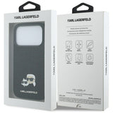 Husa de protectie Karl Lagerfeld Hardcase Rhinestone with K&C Pin (KLHCP17L6PRKCLK) compatibil cu iPhone 17 Pro, Negru