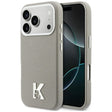 Husa de protectie Karl Lagerfeld Hardcase Leather MagSafe with K Head Logo (KLHMP17L5PGFKHGG) compatibil cu iPhone 17 Pro, Gri